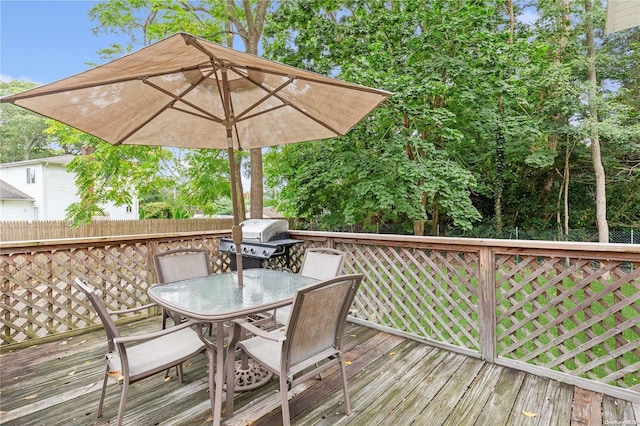 view of wooden deck