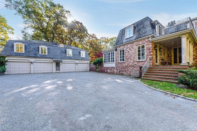 view of home's exterior with a garage