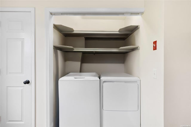 laundry room featuring washer and dryer