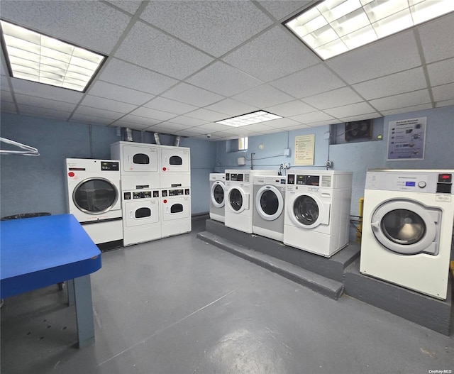 65-41 Booth St Unit 6K, Rego Park, NY 11374 - shared laundry room with washer and dryer and stacked washer / drying machine