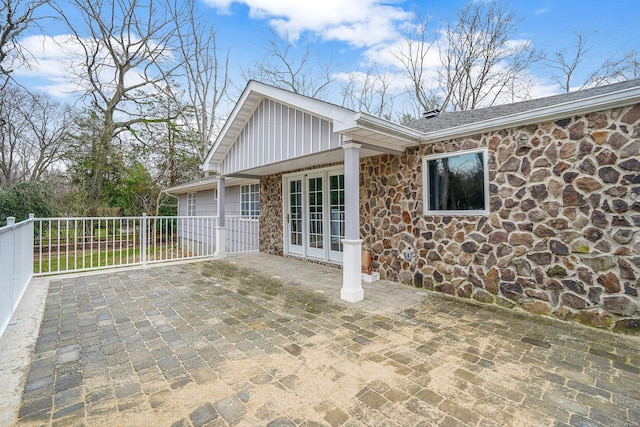 view of patio with fence