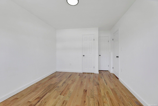 empty room featuring light wood-type flooring