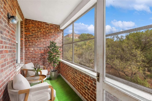 view of sunroom