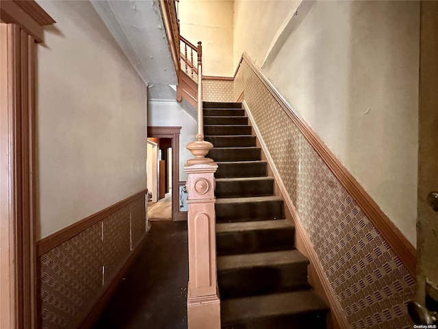 view of stairway