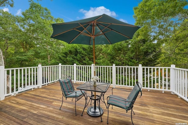 view of wooden terrace