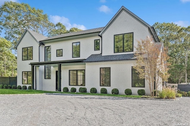 view of modern farmhouse