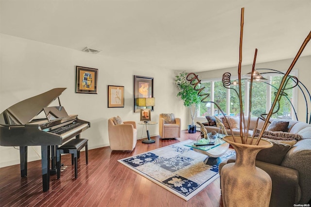 living room featuring hardwood / wood-style floors