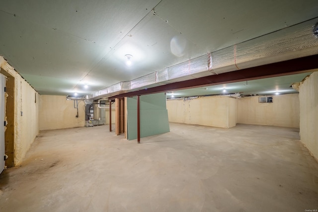 12 Hoover Ln, Bethpage, NY 11714 - unfinished basement with heating unit