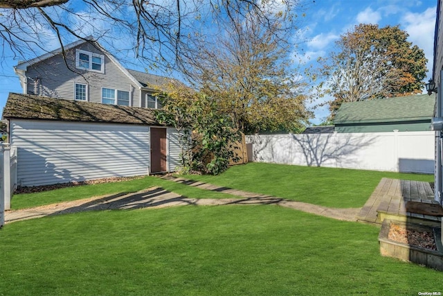 21 Fern Ter, West Babylon, NY 11704 - fenced yard with an outbuilding