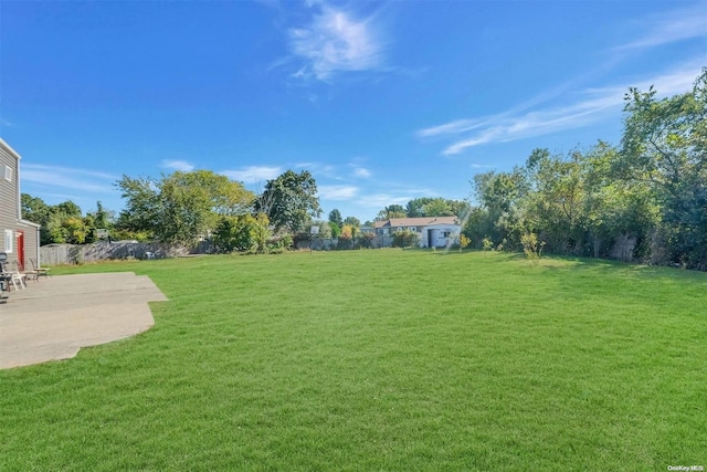 view of yard featuring a patio