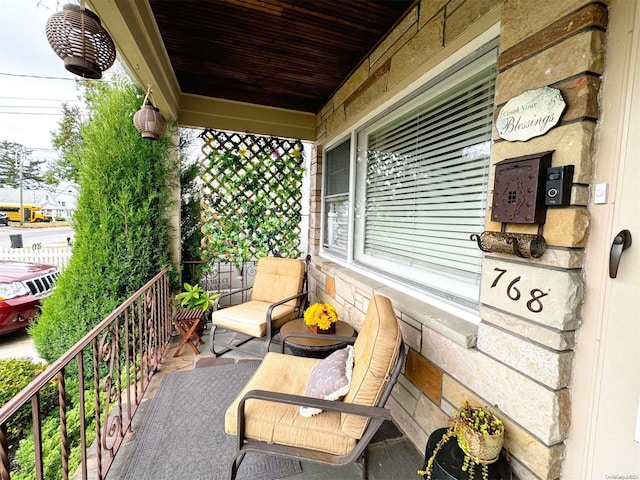 balcony with a porch