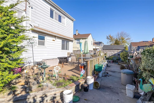 exterior space featuring a wooden deck