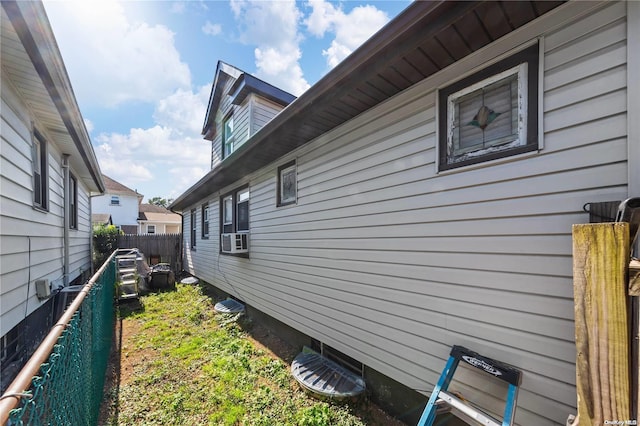 view of property exterior with cooling unit