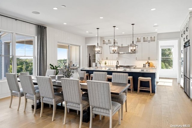 9 Sienna/ Ct, Dix Hills, NY 11746 - dining area with light wood-type flooring and recessed lighting