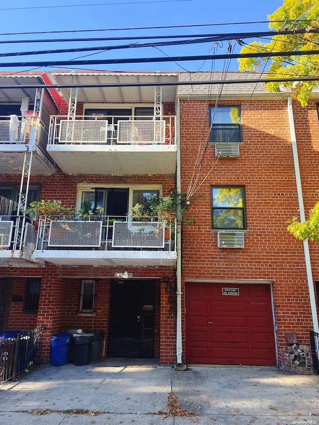 view of building exterior with a garage