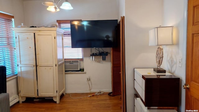 bedroom featuring light wood-type flooring