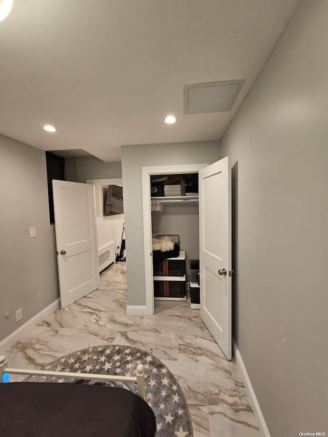 bedroom featuring a closet