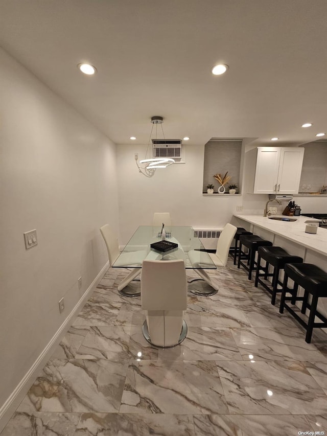 dining room with sink