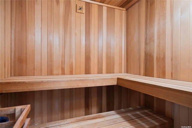 707 Pleasure Dr, Flanders, NY 11901 - sauna / steam room with wood walls