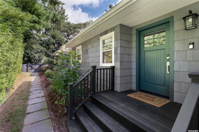 view of doorway to property