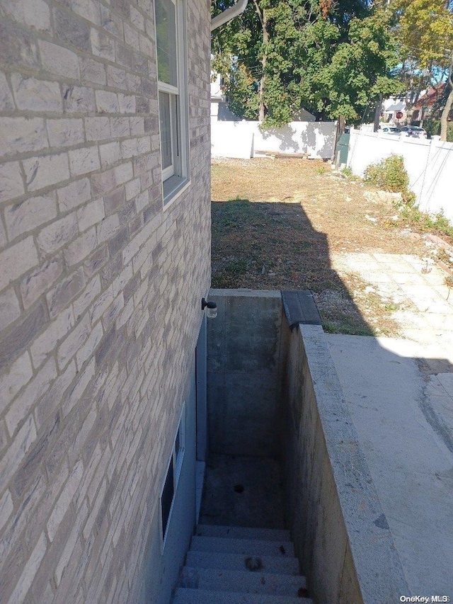 view of storm shelter