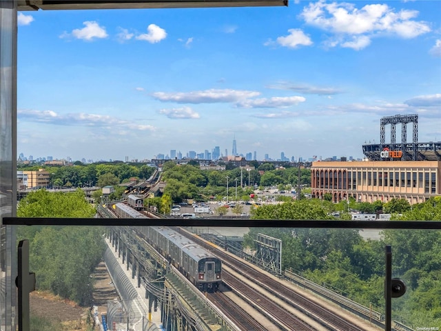 131-05 40th Rd Unit 10J, Flushing, NY 11354 - balcony with a skyline view
