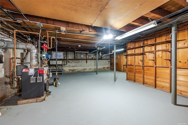 410 Church Ave, Woodmere, NY 11598 - unfinished basement with a heating unit