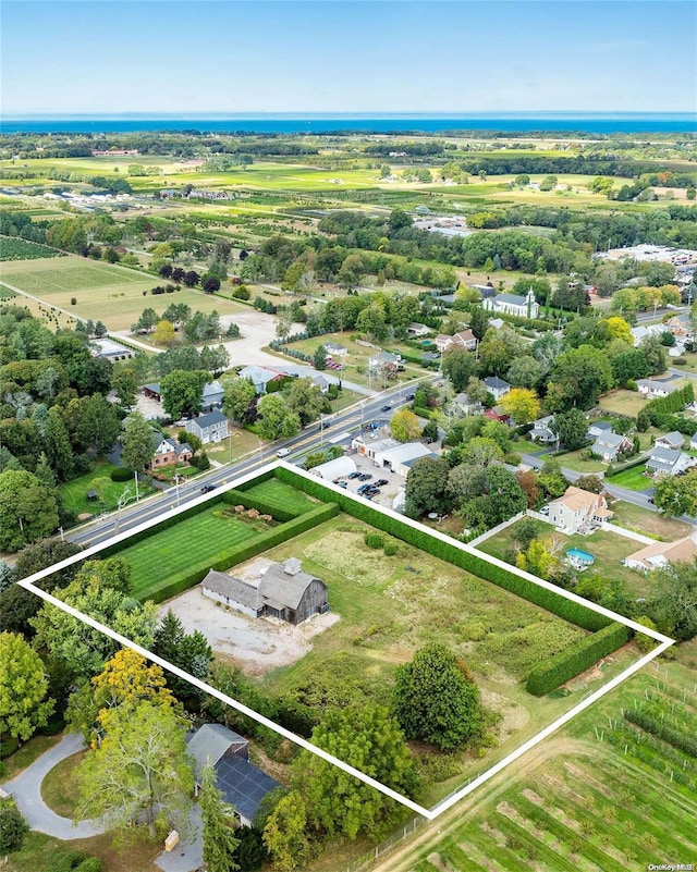 drone / aerial view featuring a rural view