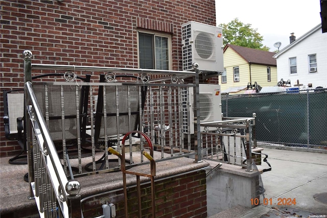 view of patio featuring ac unit