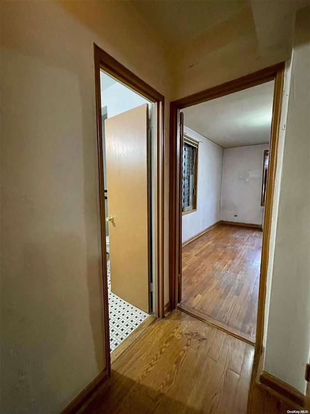 37-27 86th St Unit 4A, Jackson Heights, NY 11372 - corridor with wood finished floors and baseboards