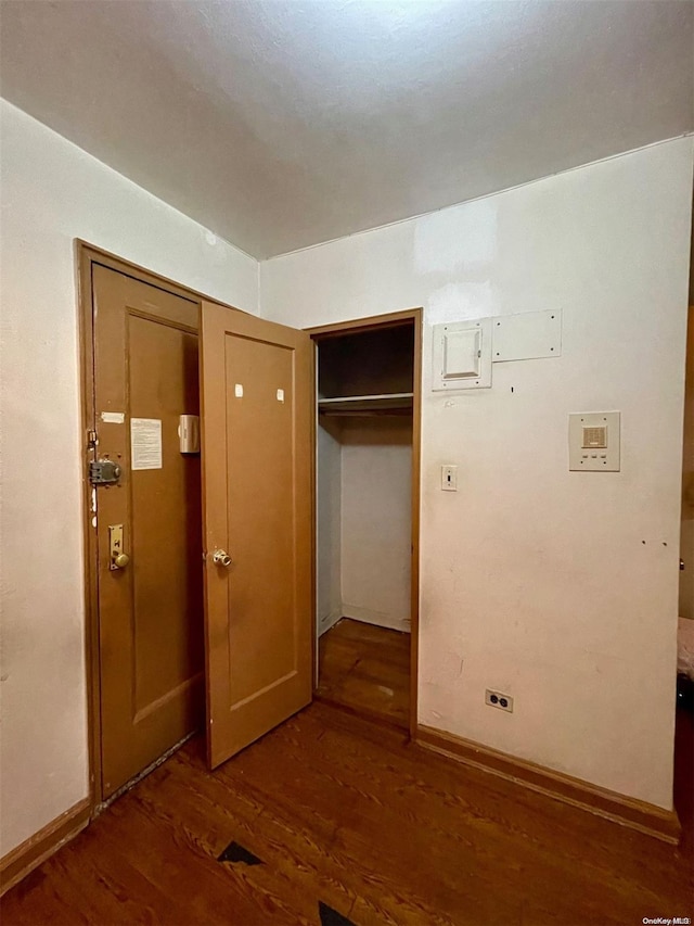 37-27 86th St Unit 4A, Jackson Heights, NY 11372 - unfurnished bedroom with wood finished floors and a closet