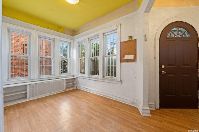 interior space with radiator heating unit