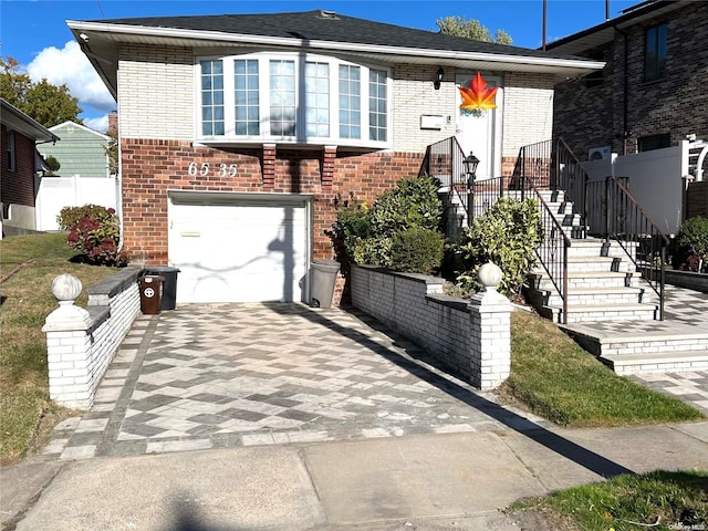 view of front of house featuring a garage