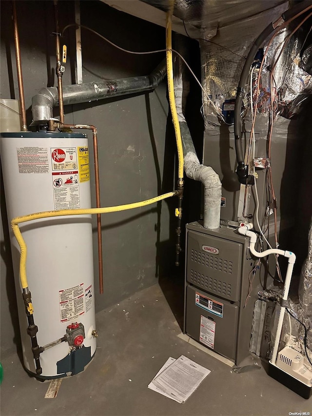 utilities featuring gas water heater