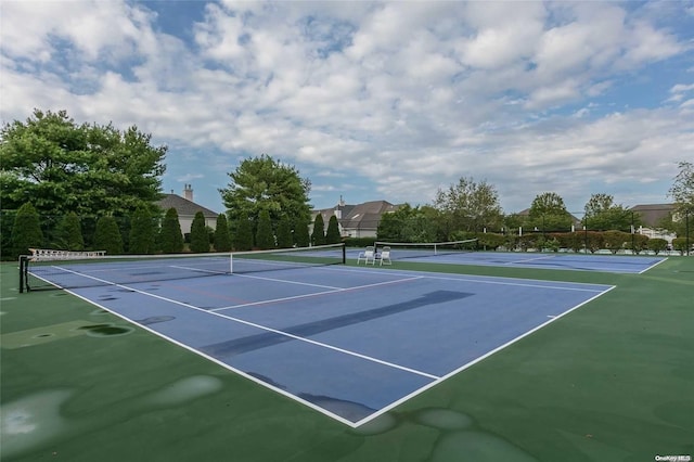 view of tennis court