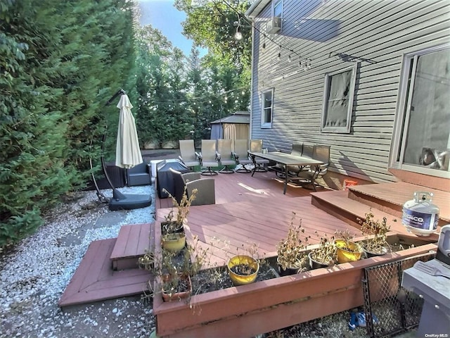 view of wooden deck