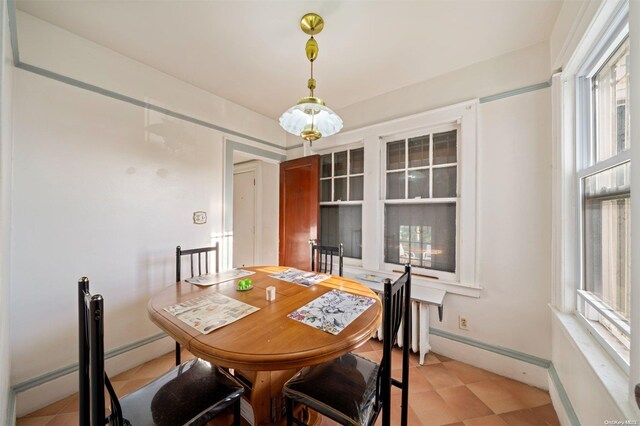 193-32 Foothill Ave, Holliswood, NY 11423 - dining room with plenty of natural light, baseboards, and baseboard heating