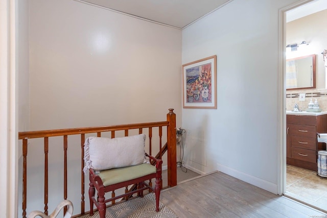 interior space featuring light hardwood / wood-style flooring