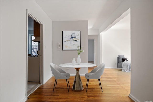 dining room featuring wood-type flooring