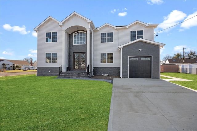 view of front of house featuring a front yard