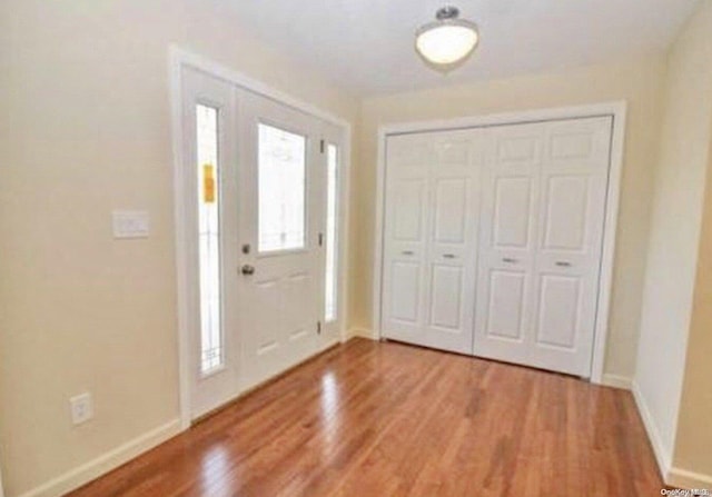 entryway featuring hardwood / wood-style floors