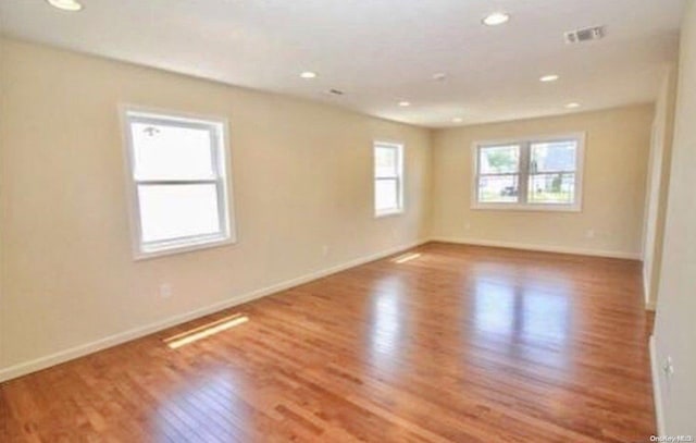 empty room featuring light hardwood / wood-style flooring