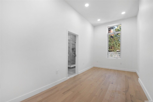 empty room featuring light hardwood / wood-style flooring