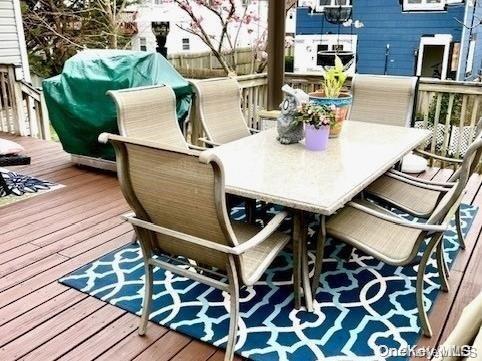 deck with area for grilling