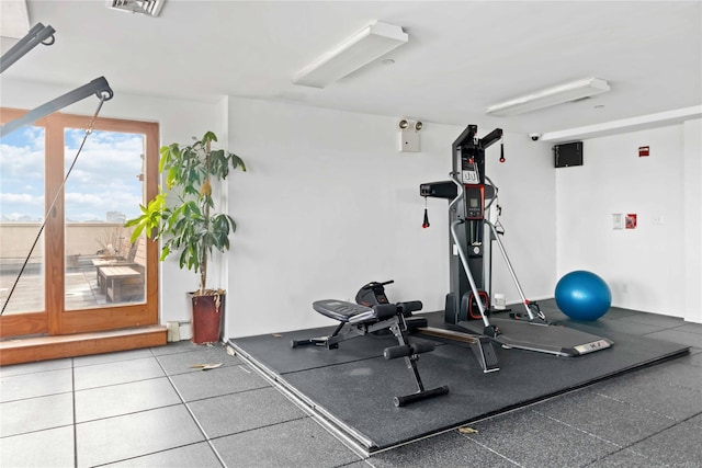 view of exercise room