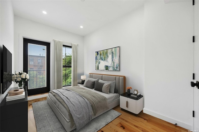 583 Putnam Ave Unit 4, Brooklyn, NY 11221 - bedroom with light wood-type flooring, baseboards, and recessed lighting