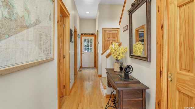 25 Oceanview Dr, Southampton, NY 11968 - hall featuring recessed lighting and light wood finished floors