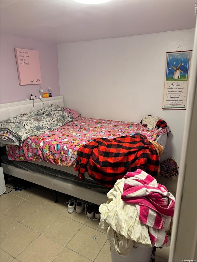 view of tiled bedroom