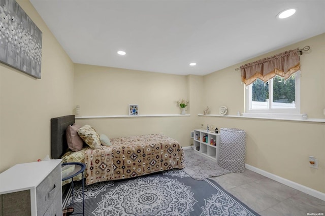 view of tiled bedroom