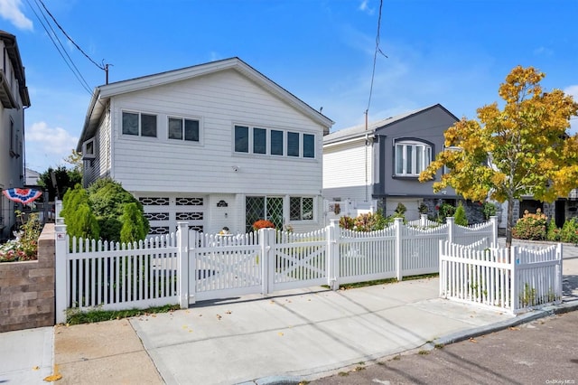 view of front of house featuring a garage